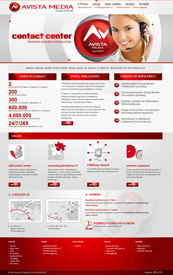 Avista Media Sp. z o.o. – Desktop-Version, Ansicht 1