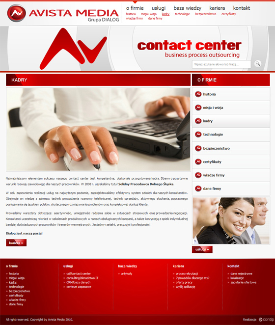 Avista Media Sp. z o.o. – Desktop-Version, Ansicht 2