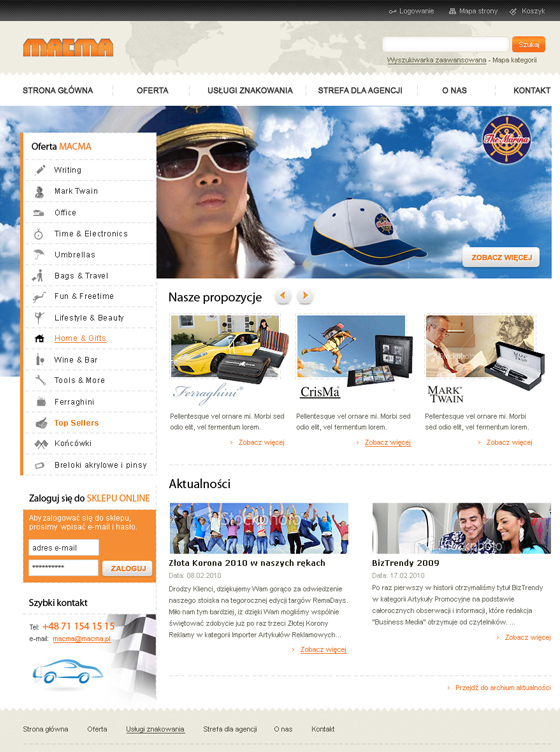Macma Polska Sp. z o.o. – Desktop-Version, Ansicht 1