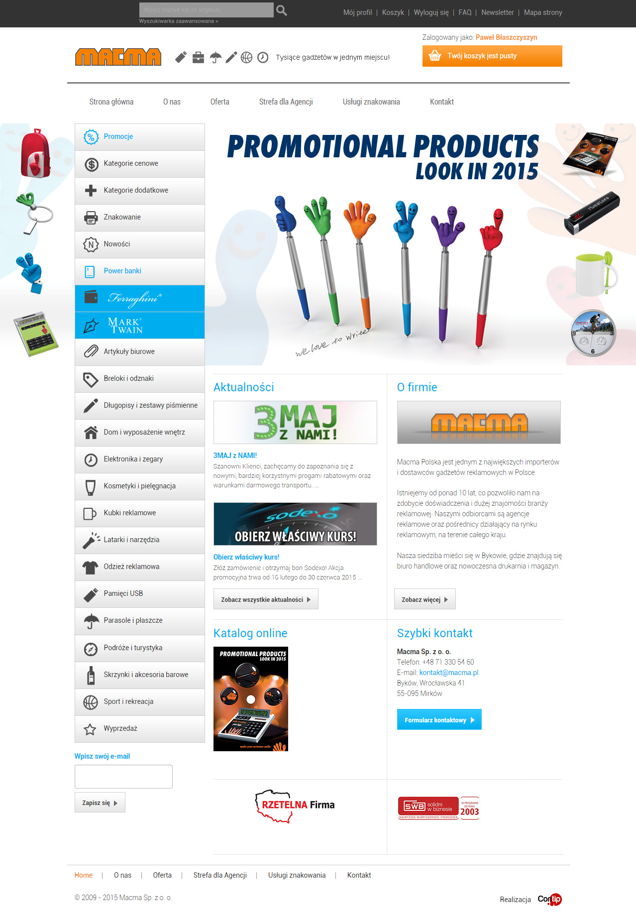 Macma Polska Sp. z o.o. – Version 2015 – Desktop-Version, Ansicht 1
