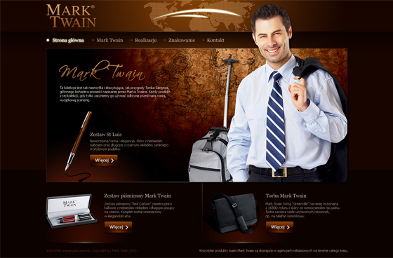 Mark Twain – Desktop-Version, Ansicht 1