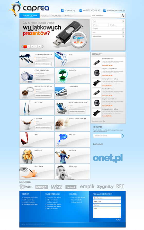 Caprea - gadżety reklamowe - desktop