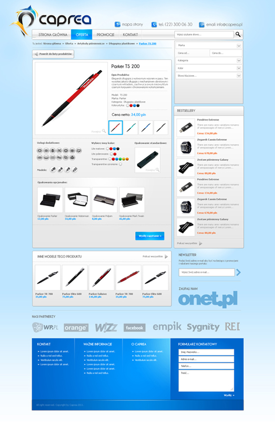 Caprea - gadżety reklamowe - desktop