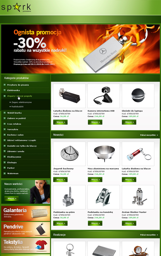 Spark Promotions Sp. z o.o. Sp. k. – ekran w wersji desktop 1