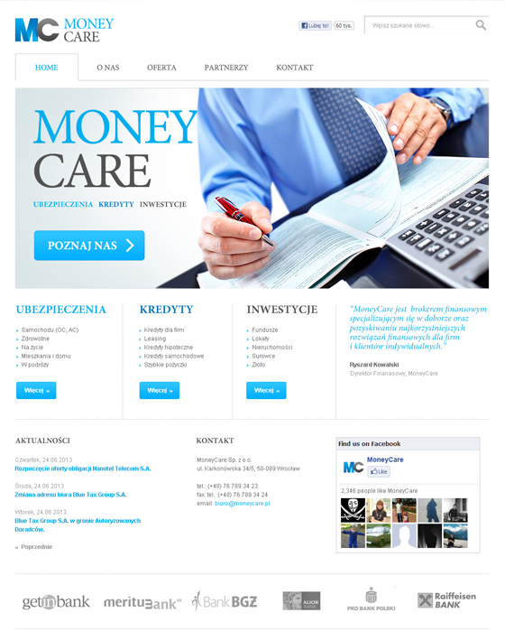 Money Care Sp. z o.o. – Desktop-Version, Ansicht 2