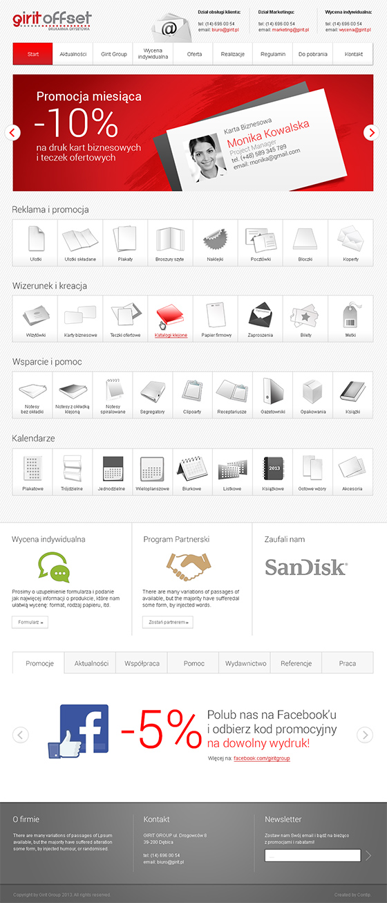 Druckerei Girit Group – Desktop-Version, Ansicht 1