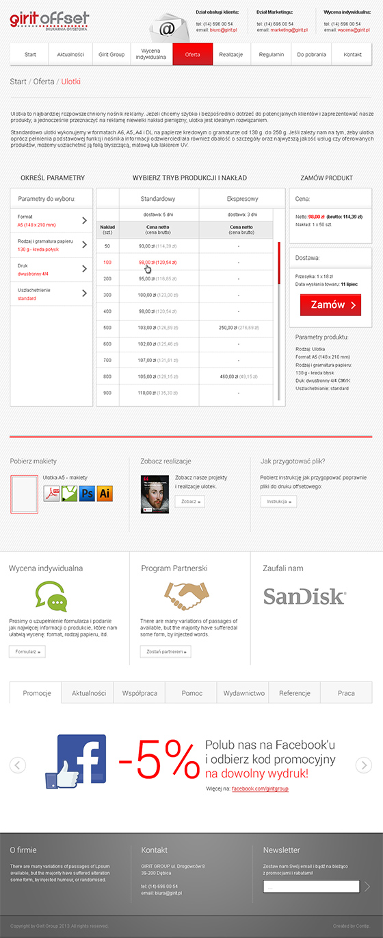 Druckerei Girit Group – Desktop-Version, Ansicht 2