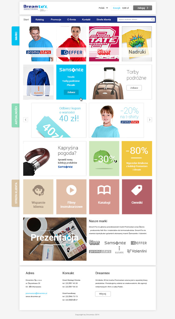 Dreamtex Sp. z o.o. – Desktop-Version, Ansicht 1