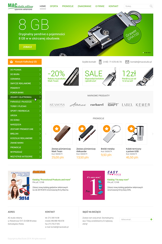 Macstudio - Upominki Wrocław – ekran w wersji desktop 1