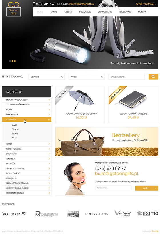 Golden Gifts – Desktop-Version, Ansicht 1