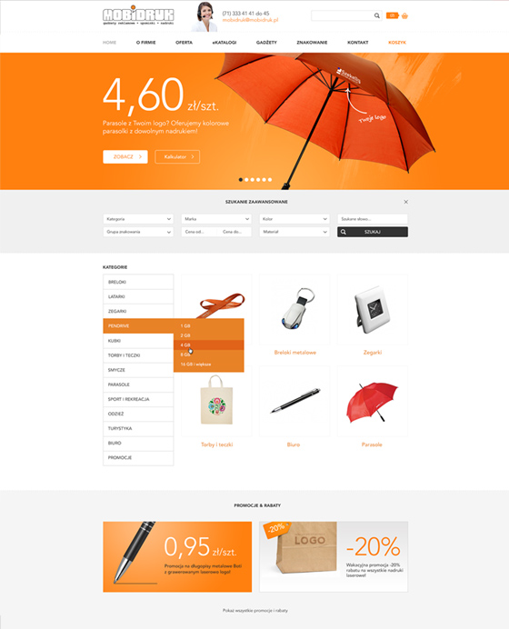 MOBIDRUK Paweł Łomny – Desktop-Version, Ansicht 1