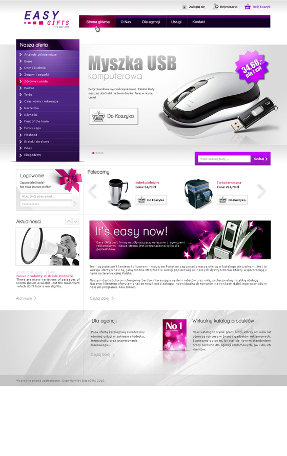 PCM Sp. z o.o. Easy Gifts Sp. k. – Desktop-Version, Ansicht 1