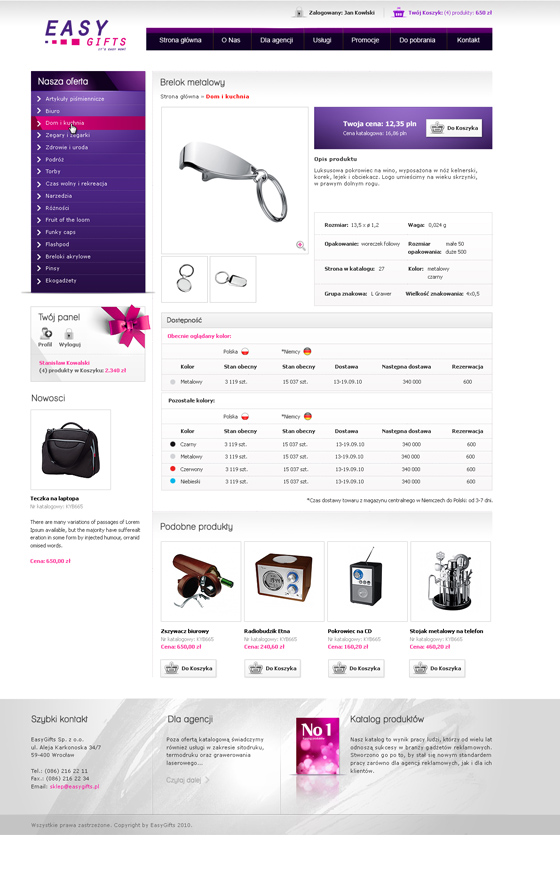 PCM Sp. z o.o. Easy Gifts Sp. k. – Desktop-Version, Ansicht 2