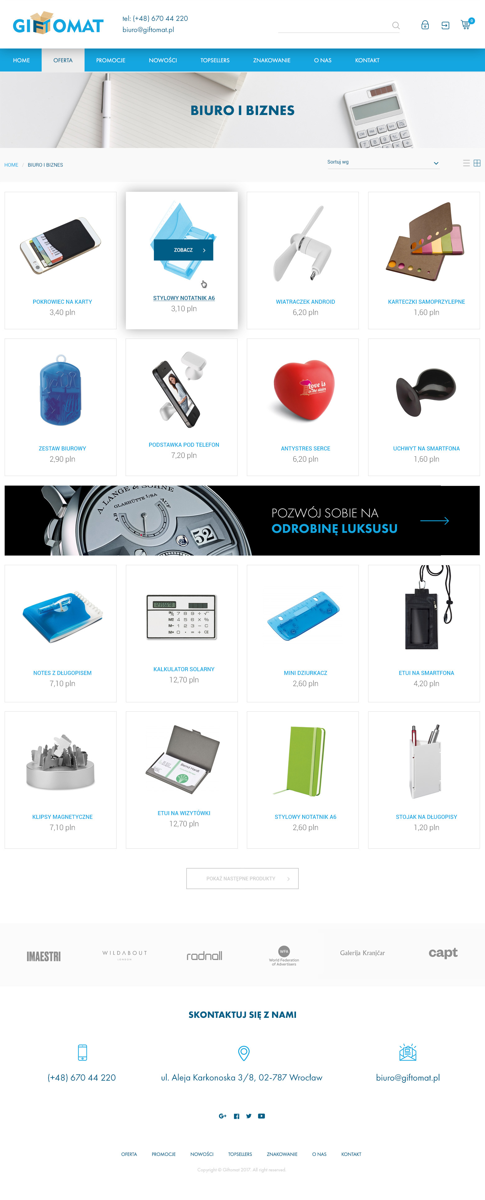 Giftomat.pl – Desktop-Version, Ansicht 2