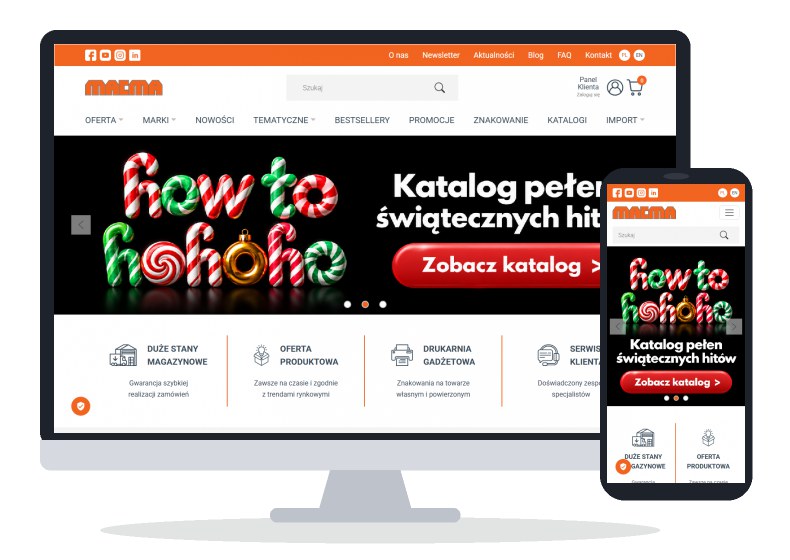 Macma Poland – B2B platform for advertising agencies – website on different devices