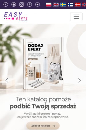 Easy Gifts – B2B platform for a promotional products importer – mobile screen 1