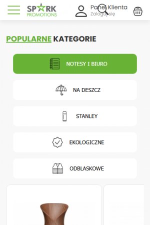 Spark Promotions – sklep z gadżetami reklamowymi – ekran mobilny 1