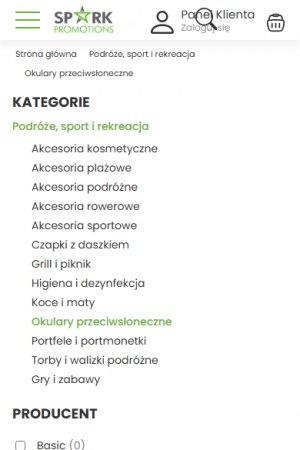 Spark Promotions – sklep z gadżetami reklamowymi – ekran mobilny 2