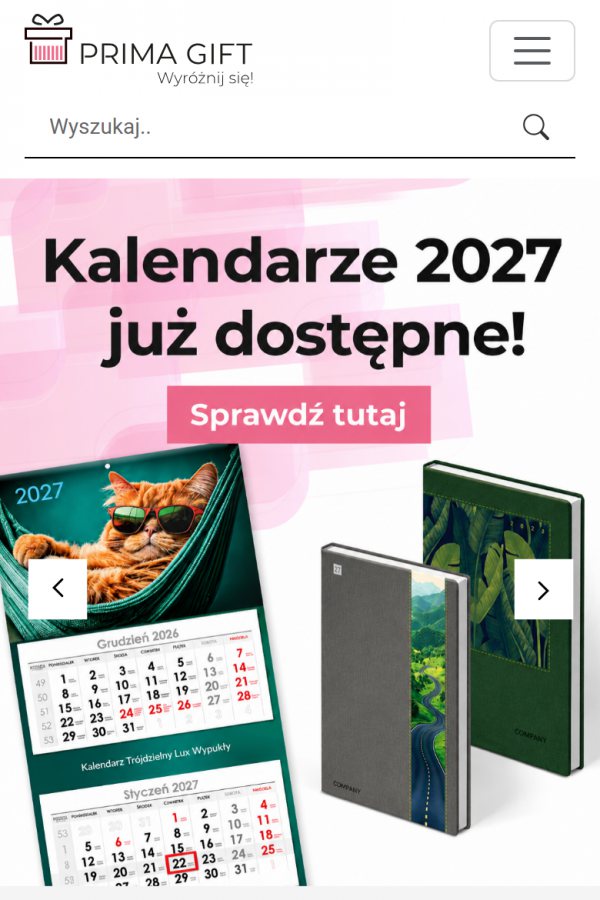 Prima Gift – Werbeartikel-Shop – mobile Version, Ansicht 1