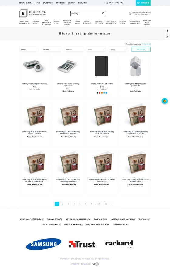 E-gift – promotional products shop – desktop screen 2
