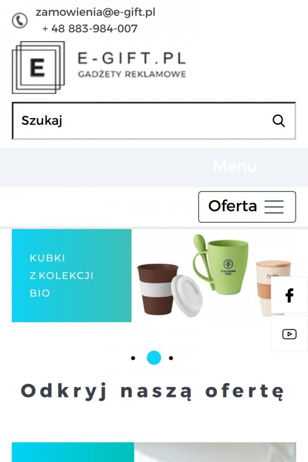 E-gift – Werbeartikel-Shop – mobile Version, Ansicht 1