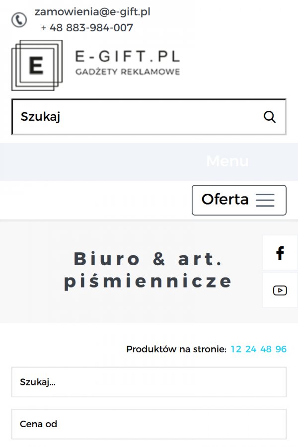 E-gift – Werbeartikel-Shop – mobile Version, Ansicht 2