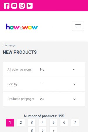 HOW to WOW – international promotional products catalogue – mobile screen 2