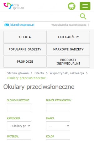 CNS Group – serwis agencji reklamowej – ekran mobilny 1